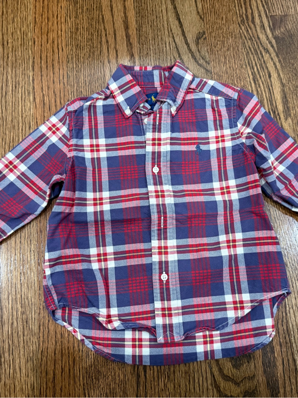 Ralph Lauren Red & Blue Plaid Button-Up Shirt